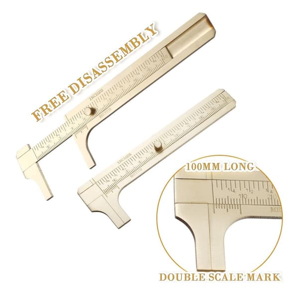 2 stk Messing Vernier Caliper Pocket Caliper Handy Caliper