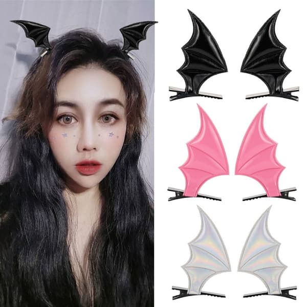 3 par Halloween hårnåle Devil Ears Pandebånd SØLV 02 02 silver 02-02