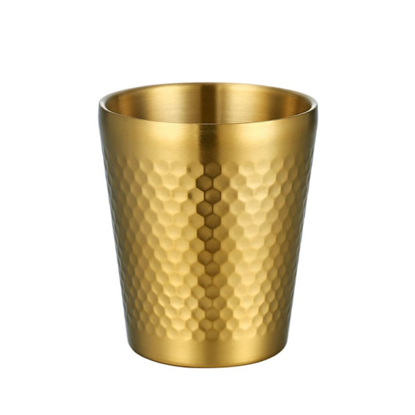 Dobbeltvegg ølkopper Kaldtvannsdrikkekopp GULL 450ML gold 450ml