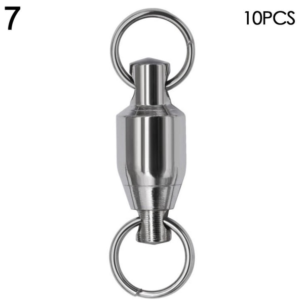 10 kpl Fishing Rolling Swivel Connector Heavy Duty Ball 7 7 7