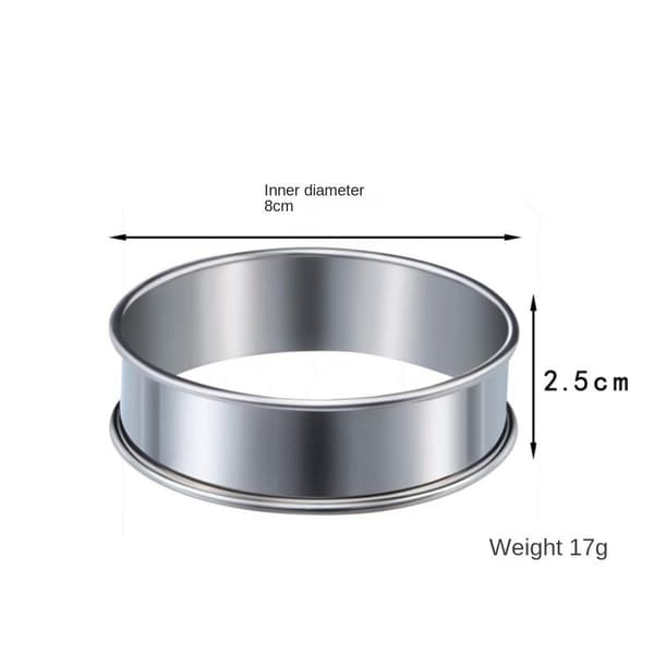 6 stk Engelsk Muffin Ringsett Multipurpose Rustfritt stål Ring 1 pc