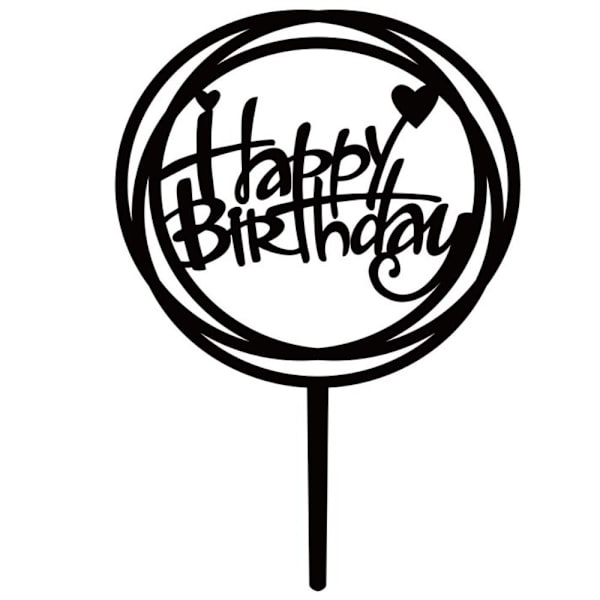 18 kpl Syntymäpäiväkakkupäällinen Happy Birthday Cake Toppers 3 3 3