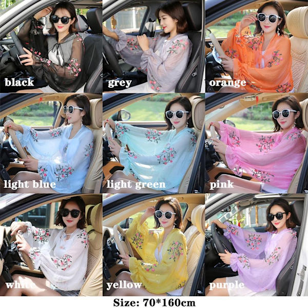Sun Protection Sleeves Beach Shawl LIGHT GREEN light green
