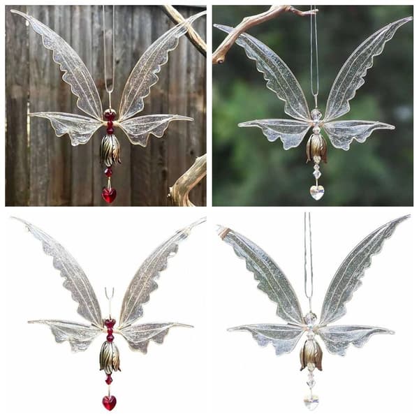 Wind Chime Angel Butterfly RÖD red