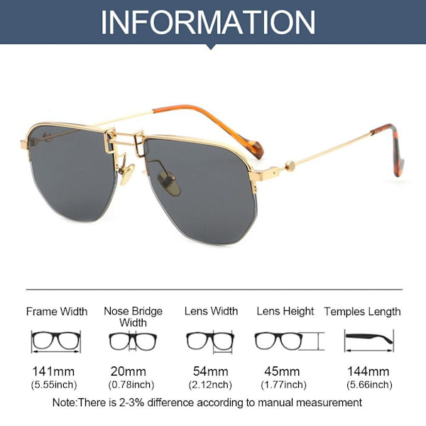 Anti-Blue Light Glasses Oversized Glasögon GULD Gold