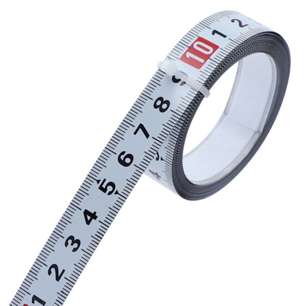 Självhäftande måttband Arbetsbänk Linjal VIT 5MIDDEL white 5mMiddle-Middle