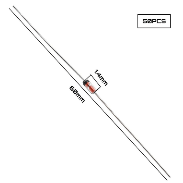 50 stk ensretterdiode dele Elektrisk aksial ensretterdiode