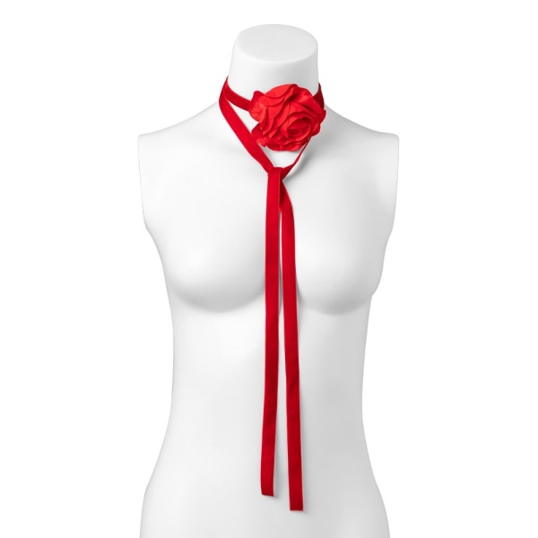 Dam Halsband Hals Smycken ROSE RED rose red