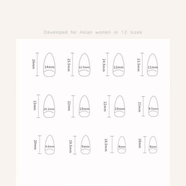 Tekokynnet Fake Nials Press on Nails W1201