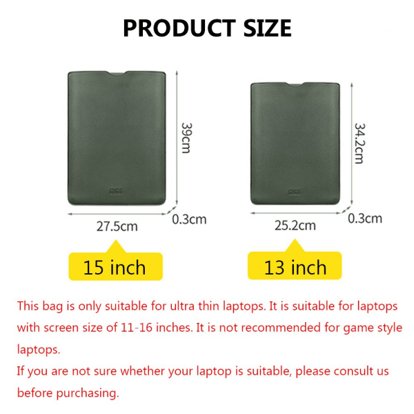 13 15 tums bärbar datorväska fodral DARK CASE 15 TUM Dark Green 15 inch