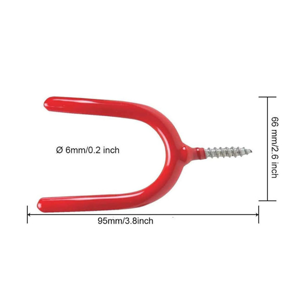 10 Pack Utility-kroge med skruet ind til garageopbevaring 4"