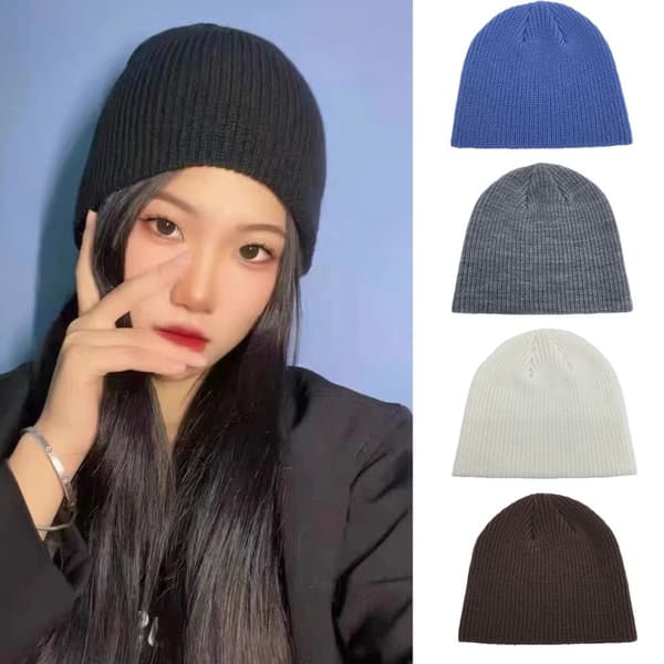 Beanie Hat Neulottu hattu HARMAA Grey