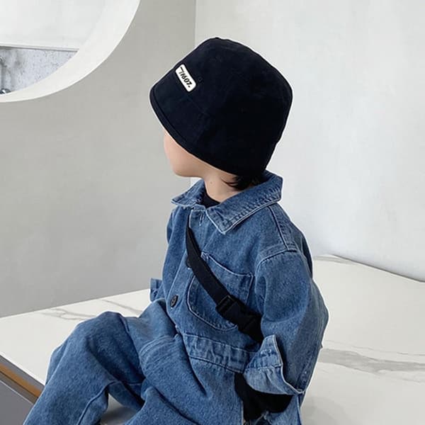 Børne Bucket Hat Sun Cap SORT Black