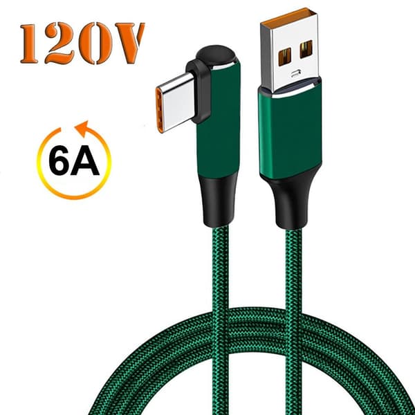 120W Snabbladdningskabel USB Typ-C Sladd 2M 2m