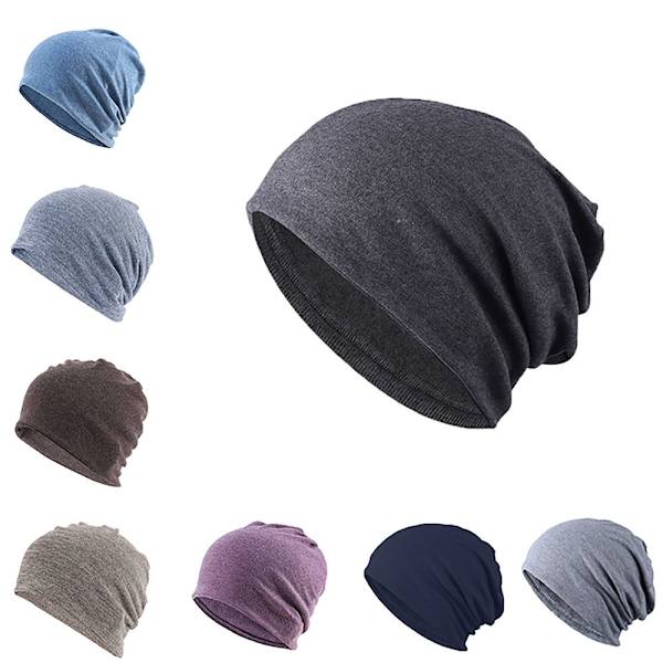 Vinter Beanie Hat Thermal Warmer Cap SORT BLACK