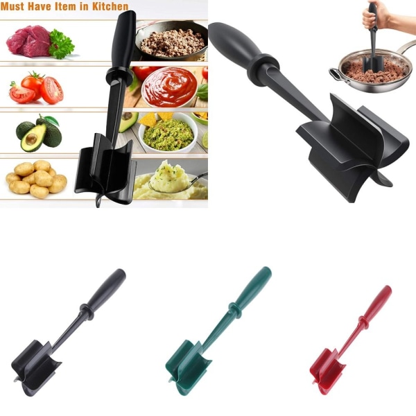 Keittiön lihasilppuri Food-Tool Masher Ground Beef Masher Red