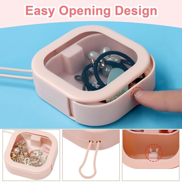 Hair Tie Organizer Smykker Oppbevaringsbeholdere HVIT White