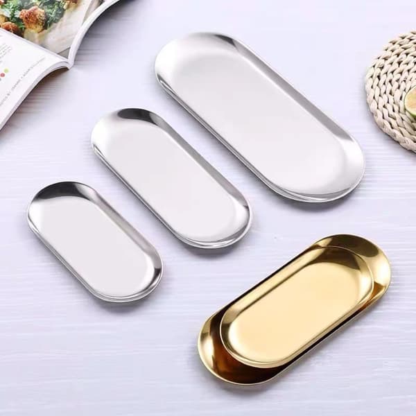 2 st Oval sminkbricka parfymbricka A A A