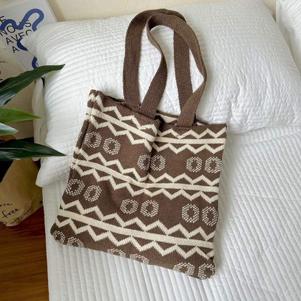 Håndvevd Bag Knot Håndleddsveske KAFFE coffee