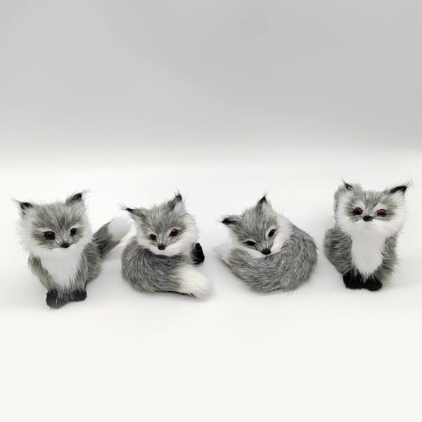 Simulaatio Furry Fox Malli Kettu Figuurit VALKOINEN B B White B-B