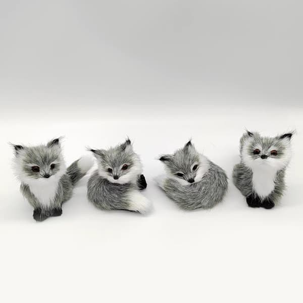 Simulering Furry Fox Model Fox Figuriner BRUN B B Brown B-B
