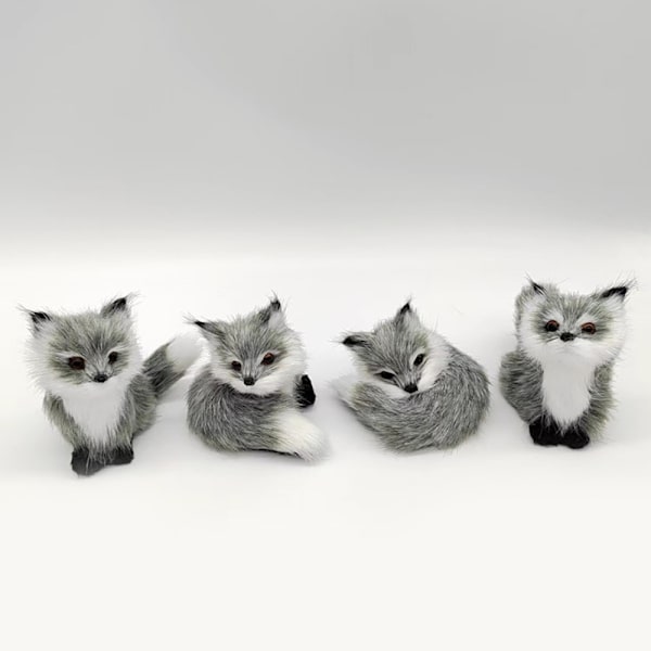 Simulering Furry Fox Model Rævefigurer HVID C C White C-C