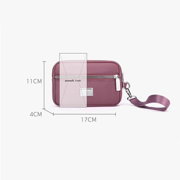 Clutch taske Lynlås Punge MØRK PINK dark pink