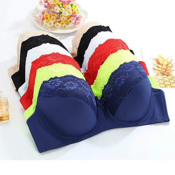 Damunderkläder Blommig BH SVART 36C 36C black 36C-36C