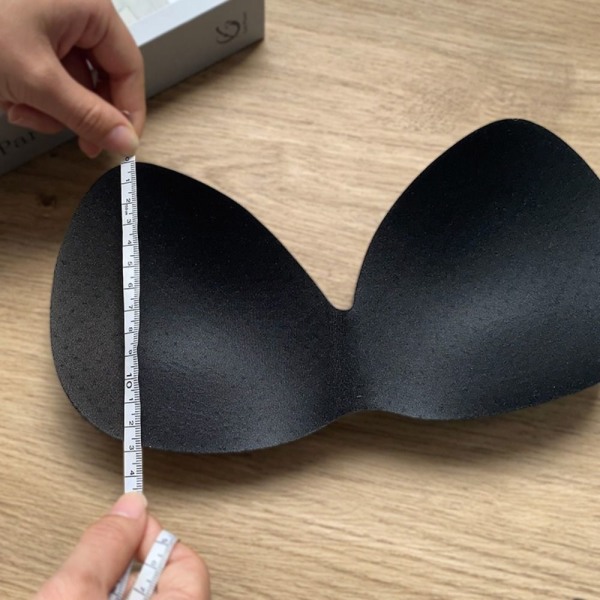 2 par svampe bh-puder Bikini-indlægspuder SORT M M black M-M