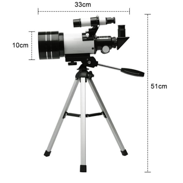 Astronomisk teleskop monokulær refraktiv