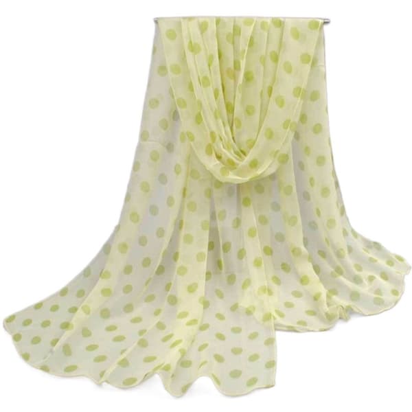 Polka Dot tørklæde Silketørklæde GRØN Green