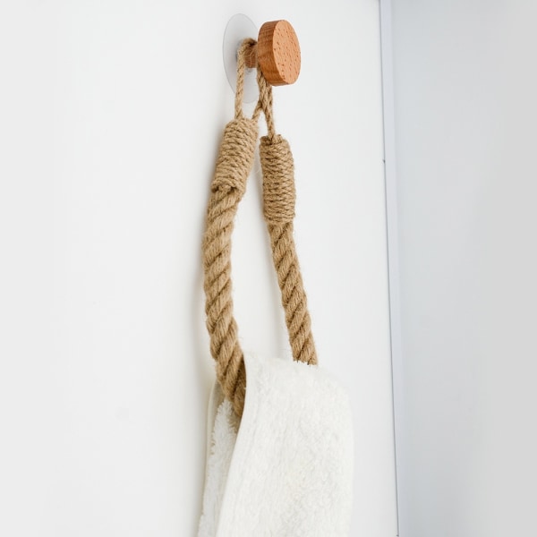 Toalettpappershållare i hamprep HEMP ROUND HOOK HEMP ROUND HOOK Hemp Round Hook