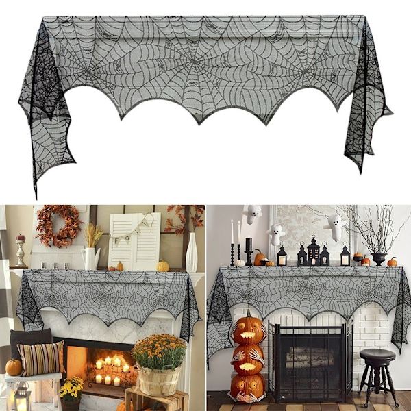 Cobweb Duk Bat Table Runner STYLE 3 STYLE 3 Style 3