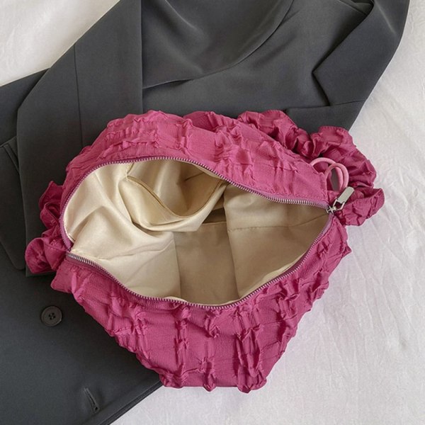 Plisserte bobler Vesker Cloud Skuldervesker ROSE RED rose red