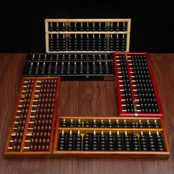 Puinen Abacus-laskentahelmi 3 3 3