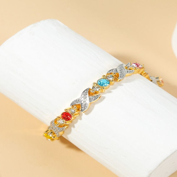 Magnetiska armband Klimakteriet Återuppleva Armband BLÅ GULD KEDJA Blue Gold Chain
