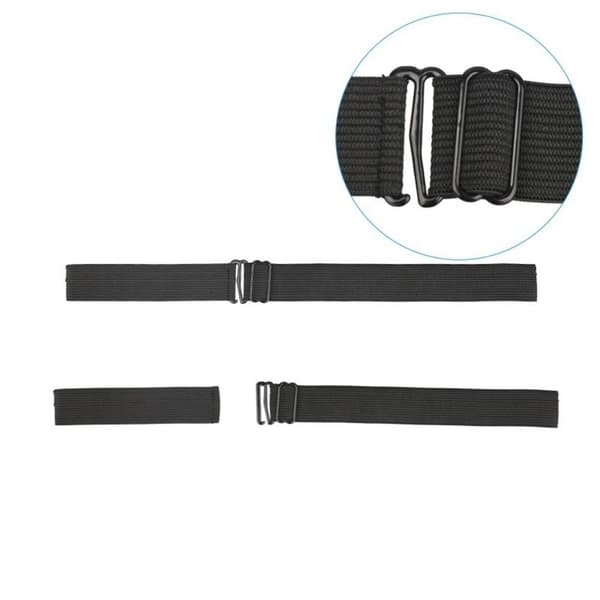 5 stk paryk fast materiale Elastikbånd SORT 3CM 3CM black 3cm-3cm