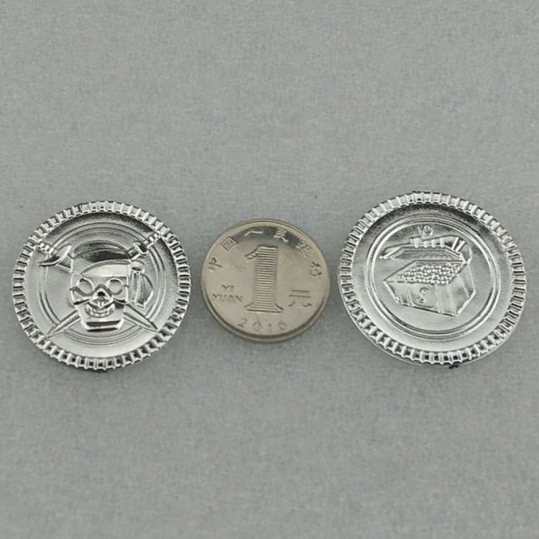 100 kpl Pirate Coins Treasure Coins SILVER SILVER silver