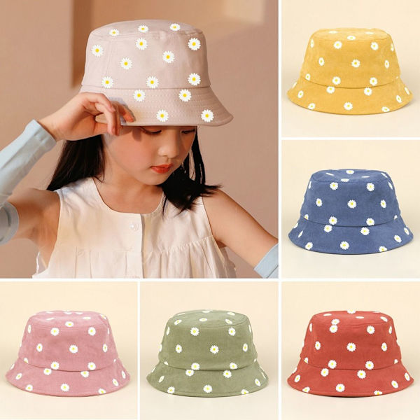 Børne Bucket Hat Sun Cap GUL Yellow
