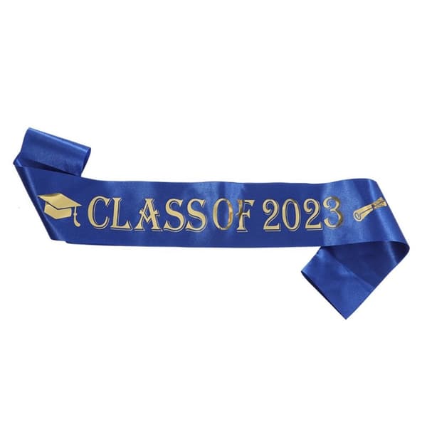 2023 Graduation Sash Valmistunut Satin WHITE white