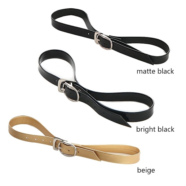 2 Par Elastiske Snørebånd Sikkerhedssko Bælte MAT SORT MAT matte black