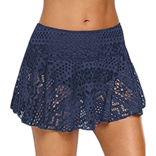 Svømmebikiniunderdel Blondeshortsnederdel SORT S Black S