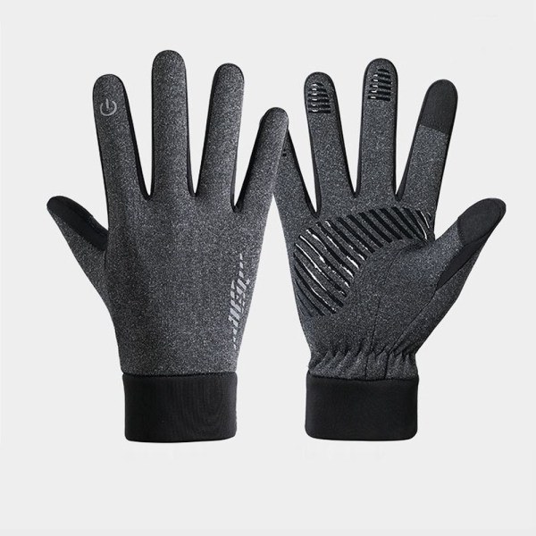 Varme termiske handsker Ridehandsker GRÅ L grey L
