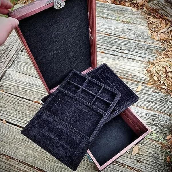 Nature Hidden Key Box Træ Keepsake Memory Box Opbevaringslås