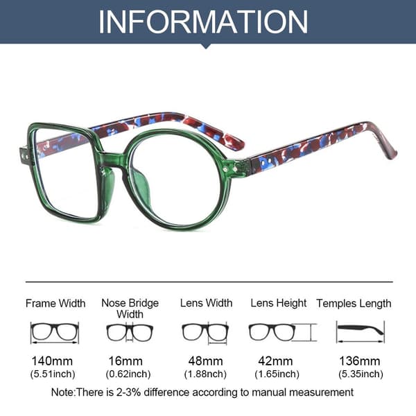 Square Glasses Brillestel 4 4 4