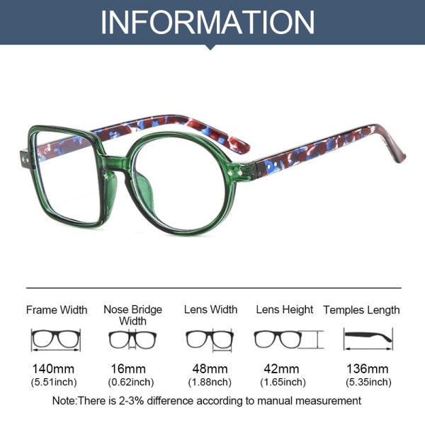 Square Glasses Glasögon Ram 2 2 2