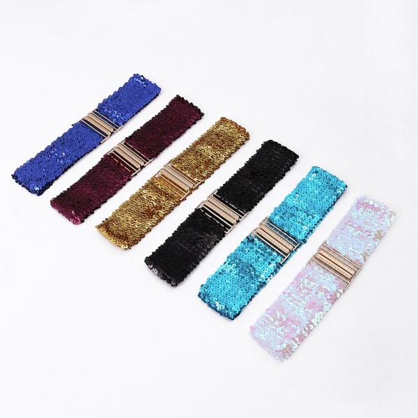 Sequin Stretch Belt Kiiltävä vyötärönauha 60X6CMC C 60x6cmC