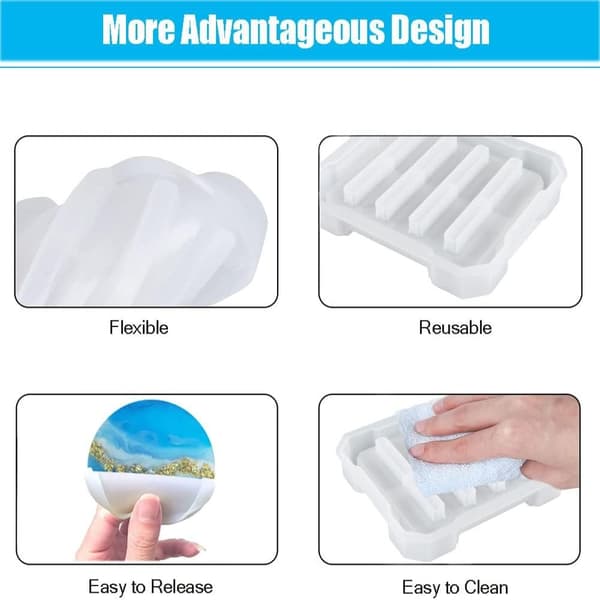 4stk Rund Coaster Silikone Forme Holder Forme coaster forme