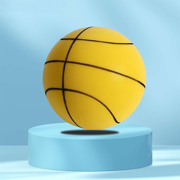 Silent Basketball Bouncing Basketball GUL 18CM Yellow 18CM
