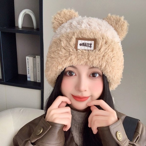 Strikket lue Bear Ear Hat 1 1 1